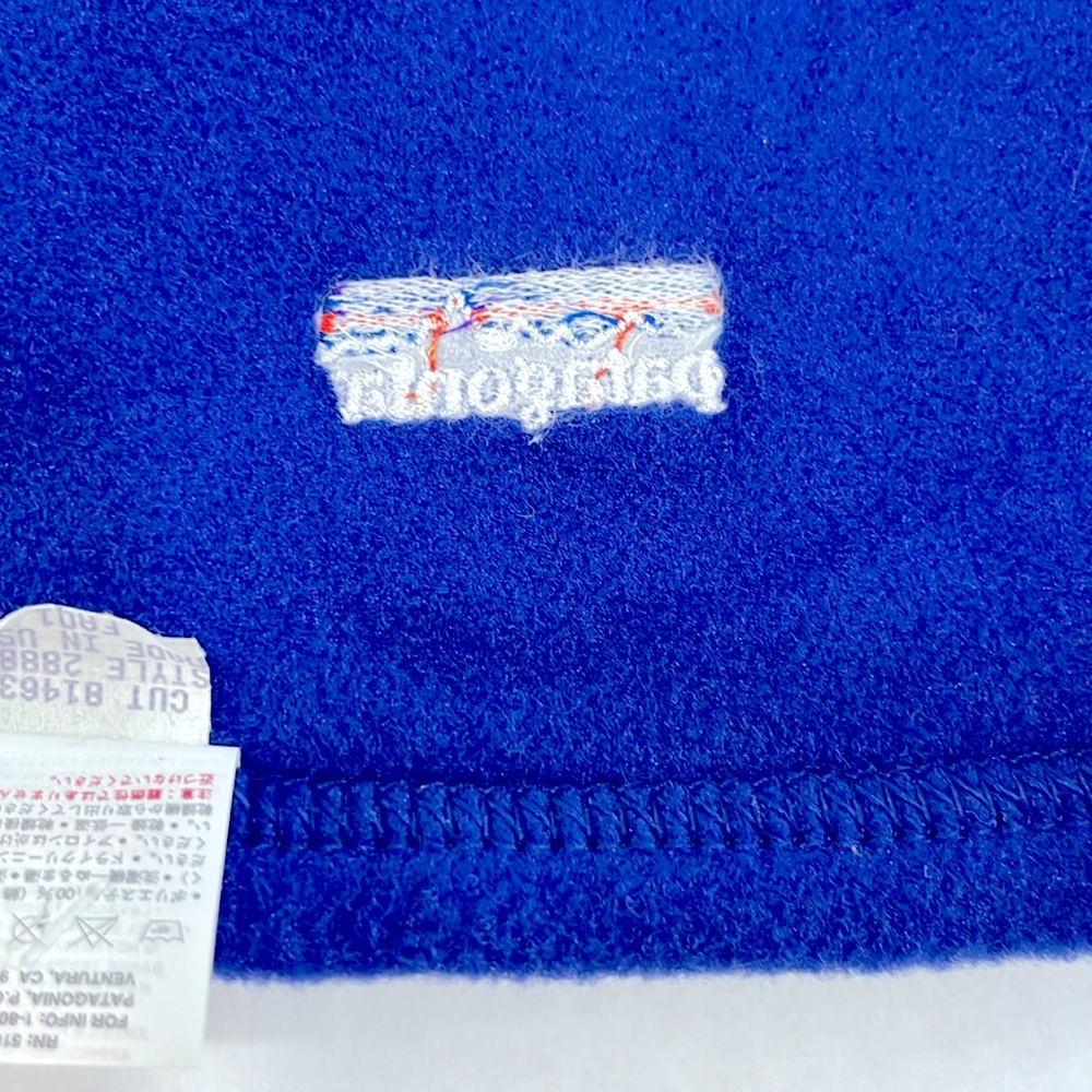 NWT🔥Patagonia Synchilla Fleece NECK GAITER Unisex L Royal Blue Embroidered Logo - Picture 9 of 11